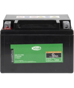 MAGNETI MARELLI BATTERIA MOTO E SCOOTER 9AH 12V 120A TECNOLOGIA AGM SIGILLATA POLO POSITIVO SINISTRO